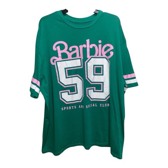 Barbie 59 Sports & Social Club Green Jersey Tee XXL 20 - Picture 1 of 4